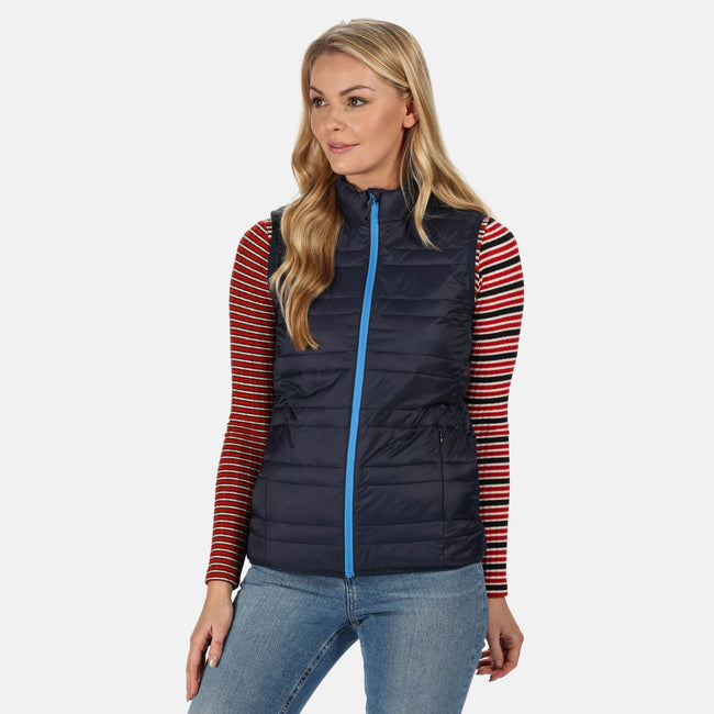 Navy-French Blue - Side - Regatta Professional Womens-Ladies Insulated Body Warmer