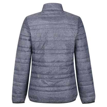 Grey Marl-Black - Back - Regatta Professional Womens-Ladies Quilted Baffled Jacket