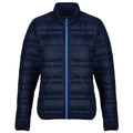 Navy-French Blue - Front - Regatta Professional Womens-Ladies Quilted Baffled Jacket
