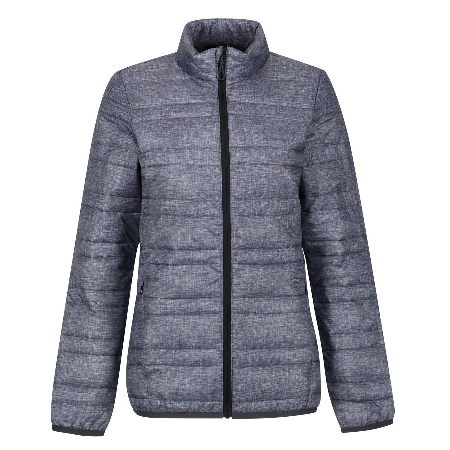 Grey Marl-Black - Front - Regatta Professional Womens-Ladies Quilted Baffled Jacket