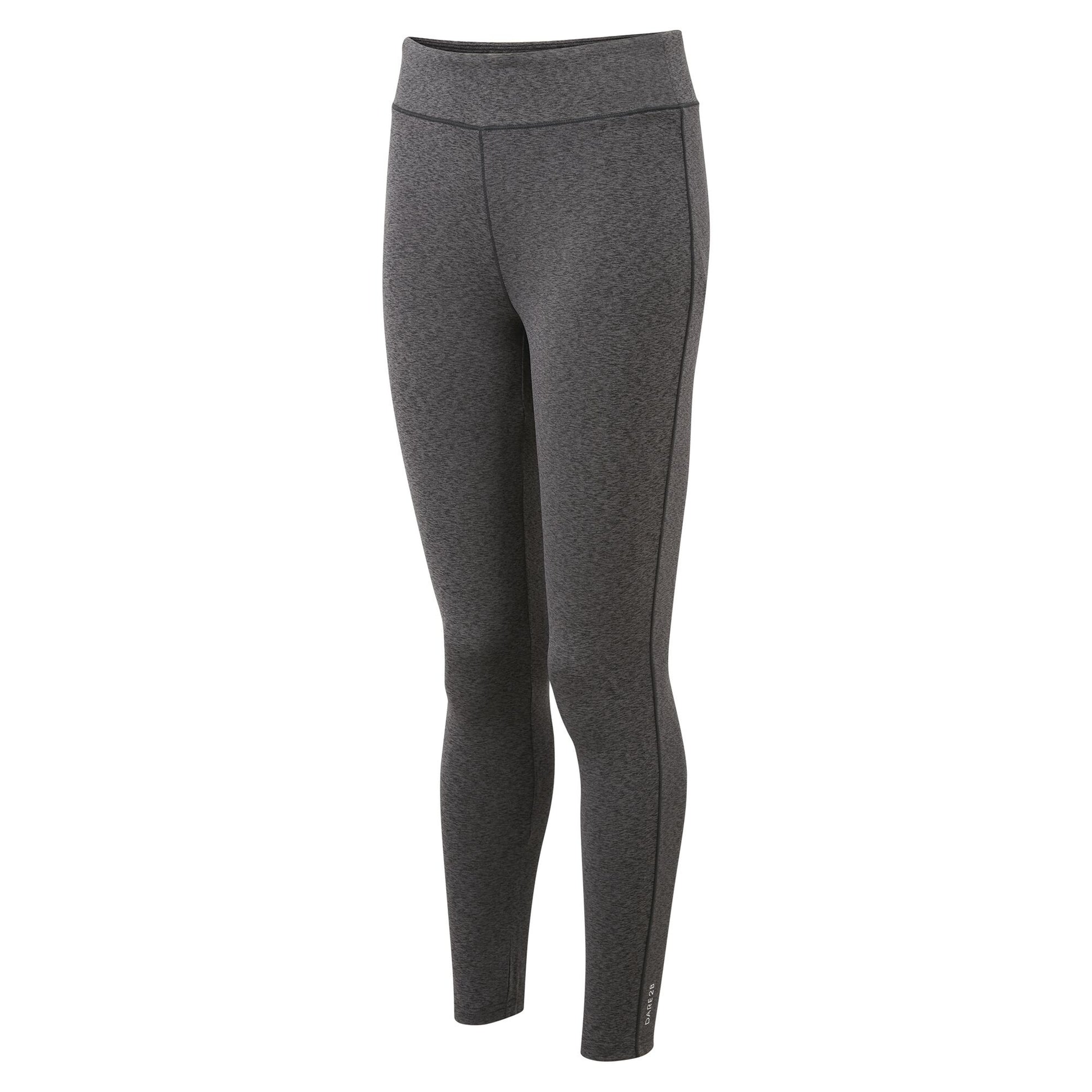 Charcoal Grey - Side - Dare 2b Womens-Ladies Influential Tight Lightweight Gym Leggings