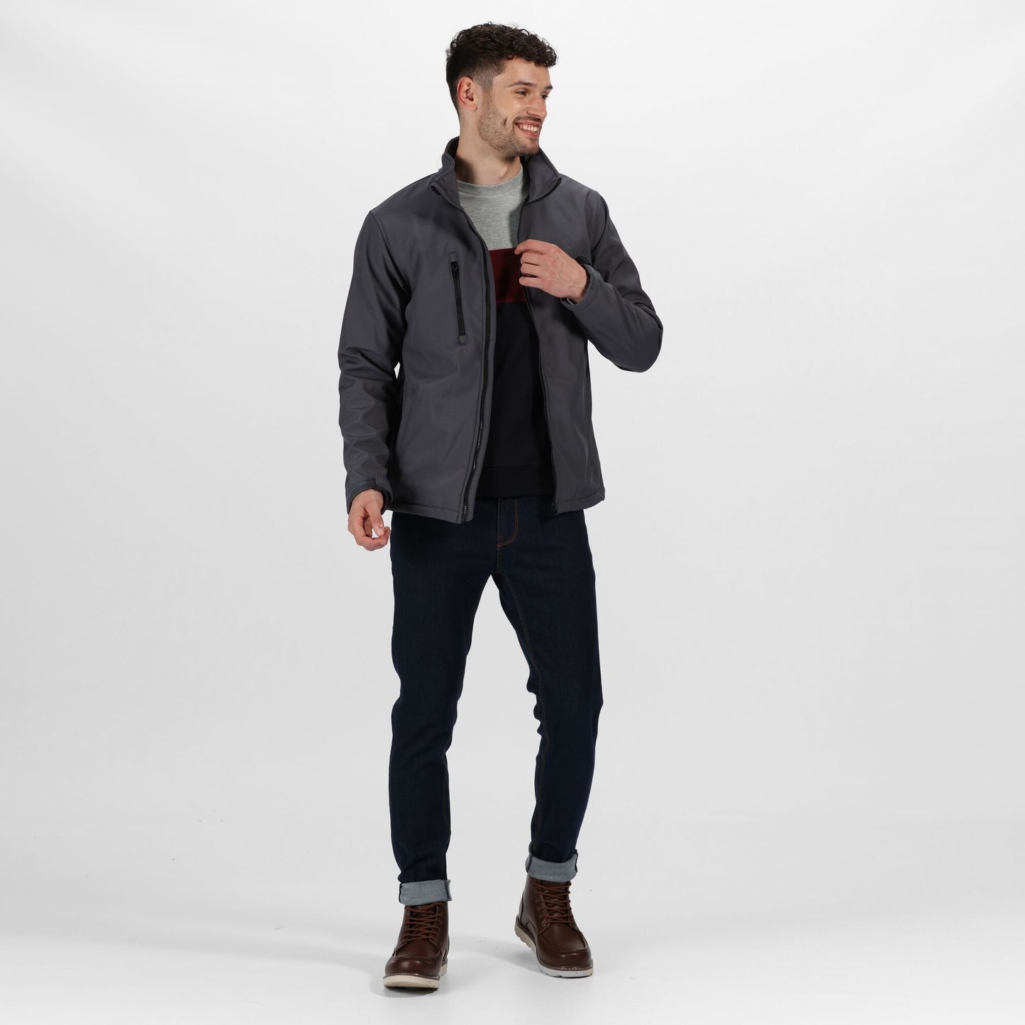 Seal Grey - Back - Regatta Professional Mens 3 Layer Soft Shell Jacket