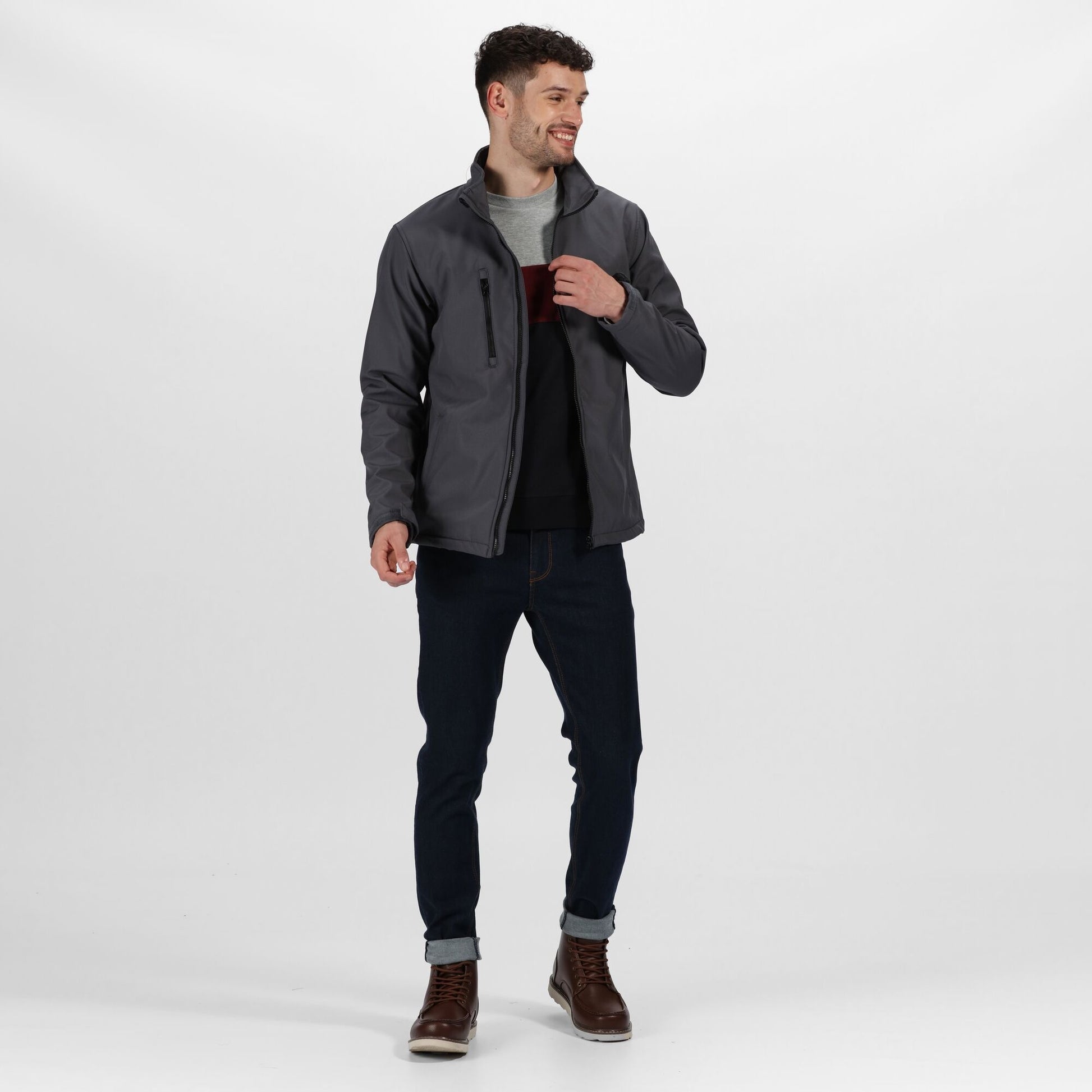 Seal Grey - Back - Regatta Professional Mens 3 Layer Soft Shell Jacket