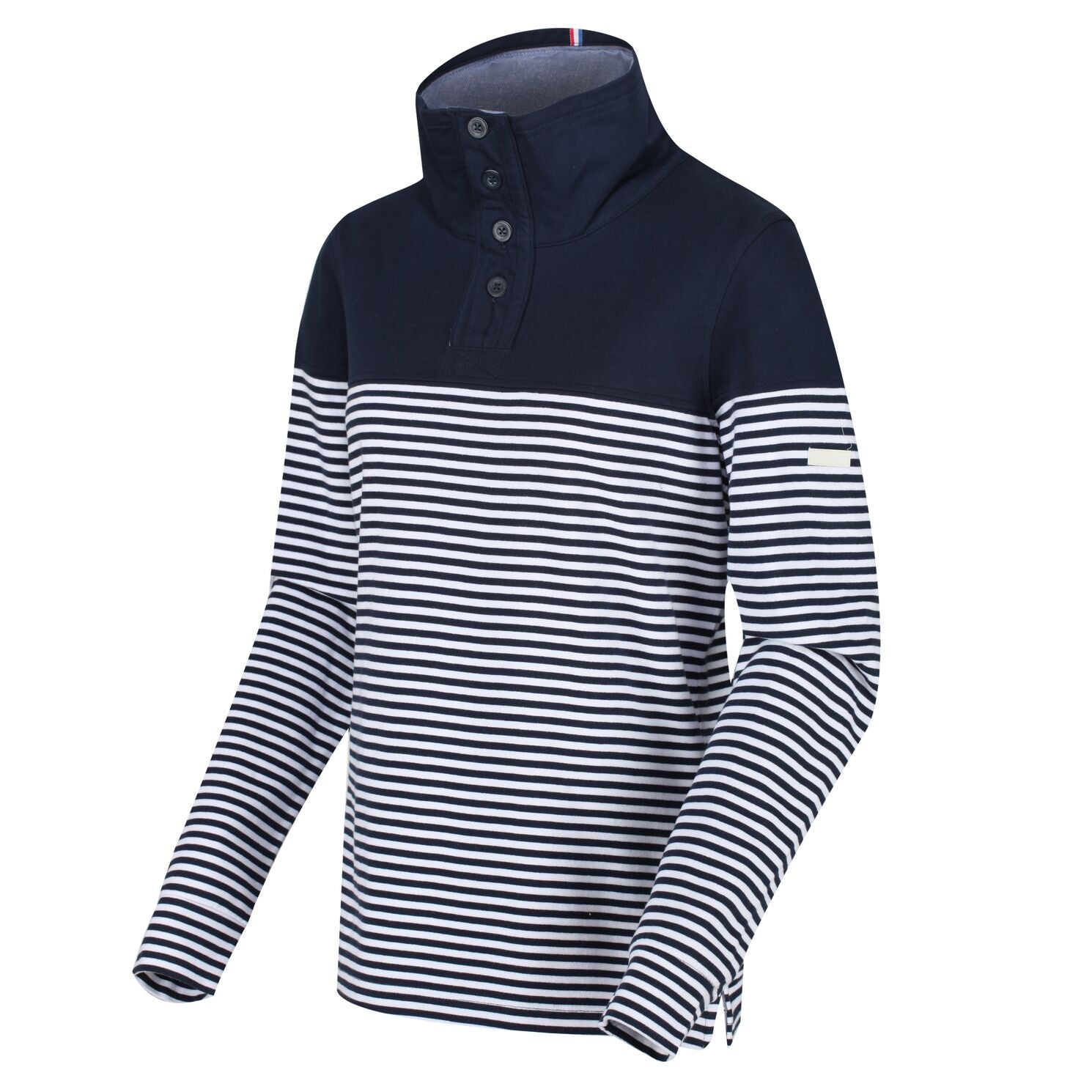 Navy Stripe - Front - Regatta Womens-Ladies Camiola Funnel Neck Sweater
