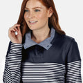 Navy Stripe - Back - Regatta Womens-Ladies Camiola Funnel Neck Sweater
