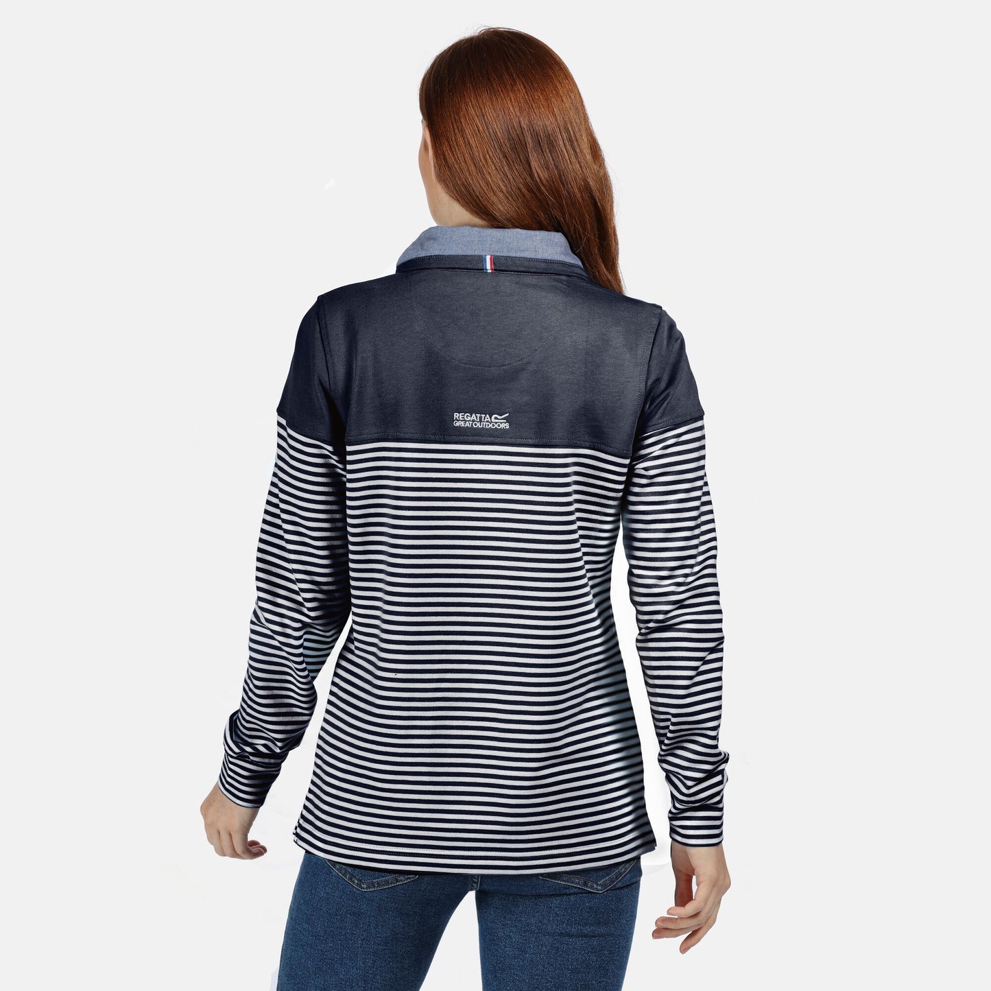 Navy Stripe - Side - Regatta Womens-Ladies Camiola Funnel Neck Sweater