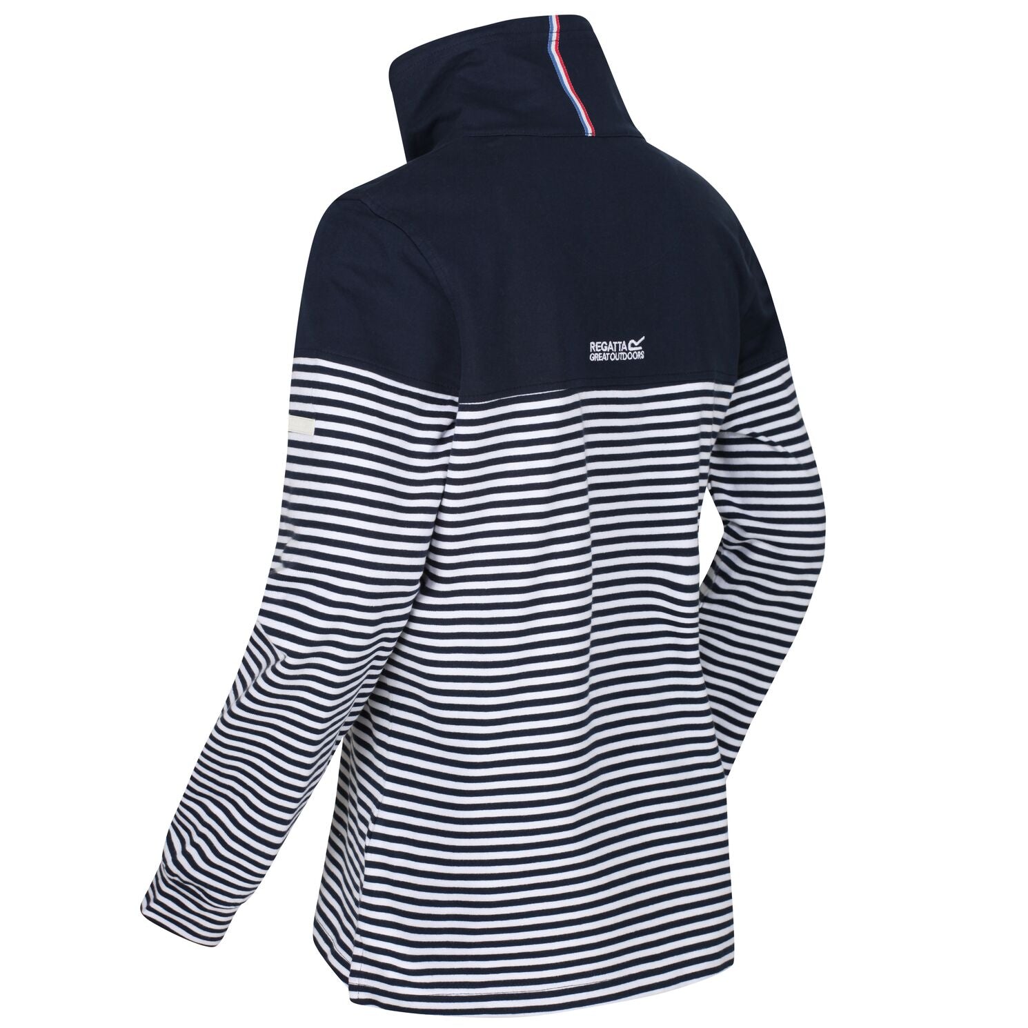 Navy Stripe - Pack Shot - Regatta Womens-Ladies Camiola Funnel Neck Sweater