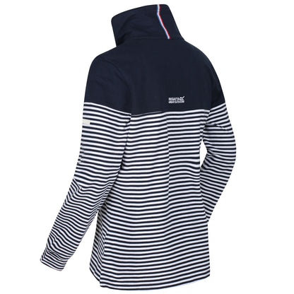 Navy Stripe - Pack Shot - Regatta Womens-Ladies Camiola Funnel Neck Sweater