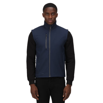 Navy - Side - Regatta Professional Mens Softshell Recycled Body Warmer
