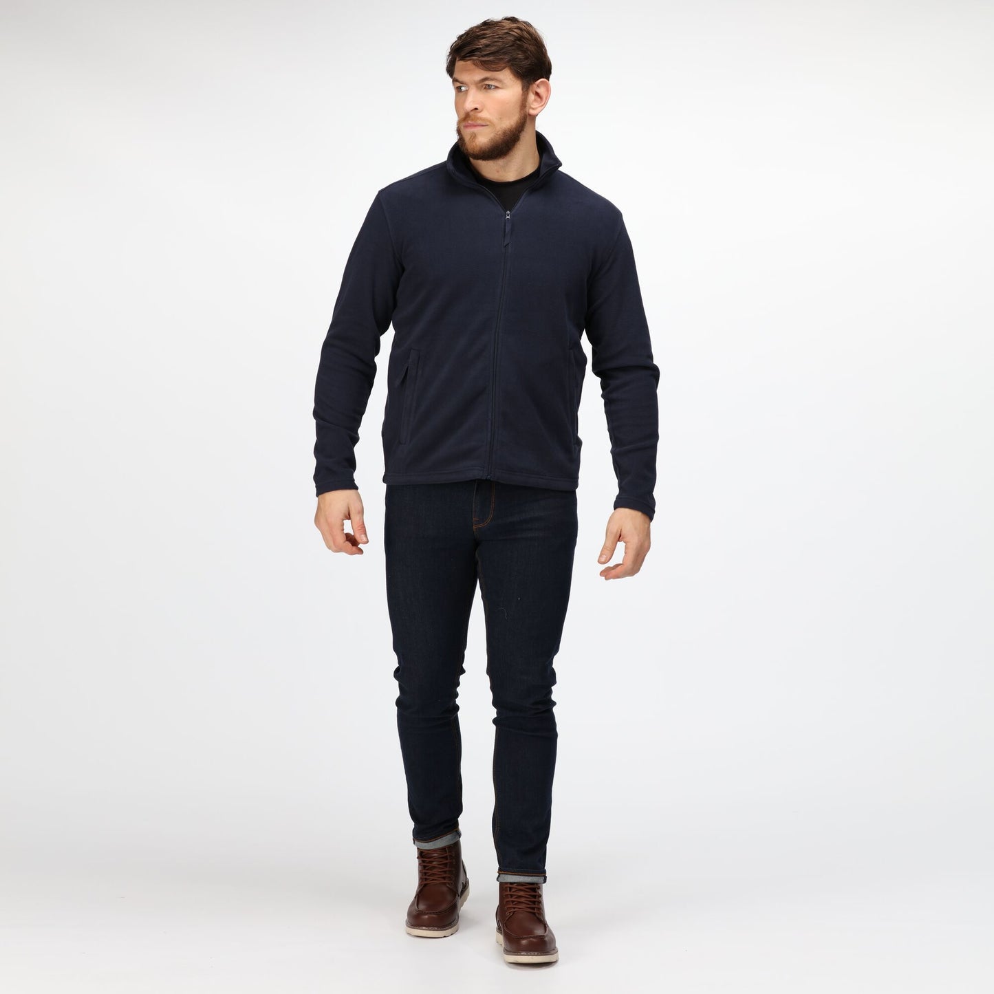 Dark Navy - Back - Regatta Professional Mens Microfleece Jacket