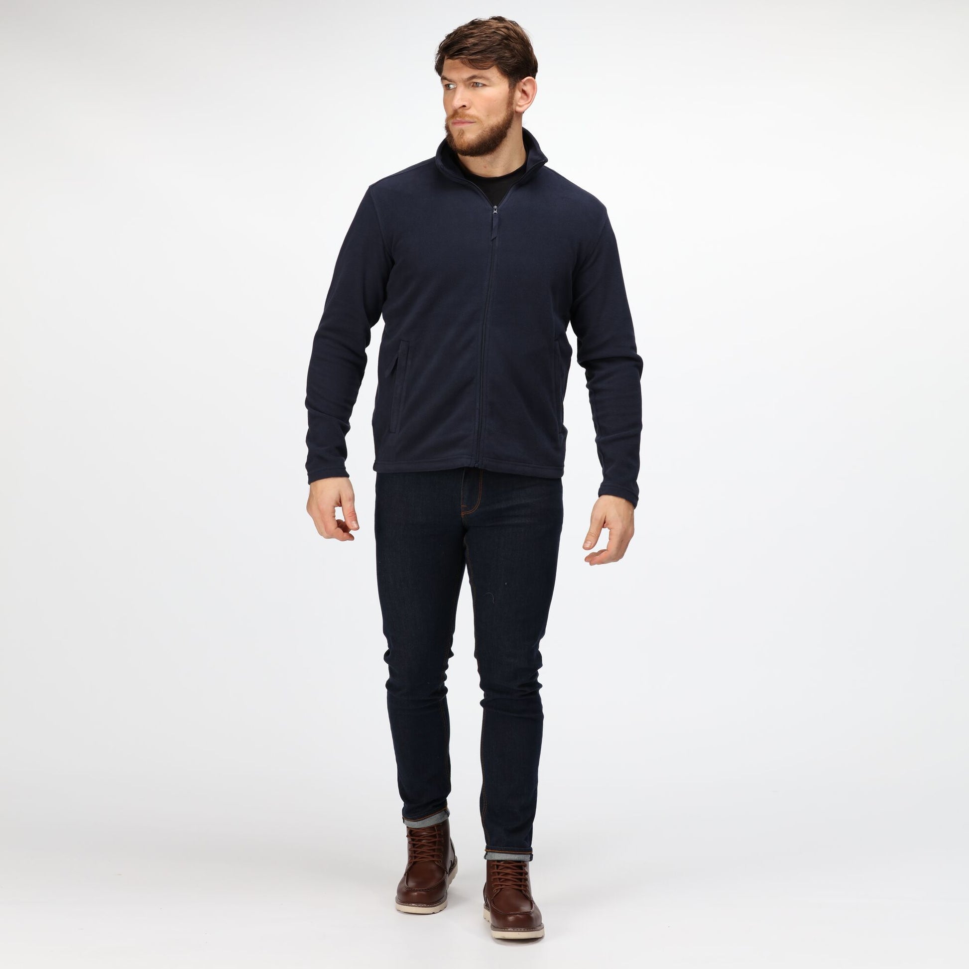 Dark Navy - Back - Regatta Professional Mens Microfleece Jacket