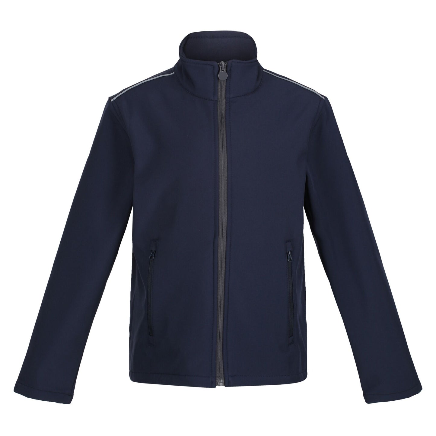 Navy-Seal Grey - Front - Regatta Childrens-Kids Classmate Soft Shell Jacket
