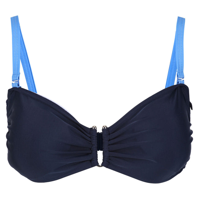 Navy-Sonic Blue - Pack Shot - Regatta Womens-Ladies Aceana III Bikini Top