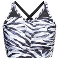 Black-White Zebra - Front - Dare 2B Womens-Ladies Mantra Sports Bra