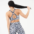 Black-White Zebra - Lifestyle - Dare 2B Womens-Ladies Mantra Sports Bra