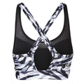 Black-White Zebra - Close up - Dare 2B Womens-Ladies Mantra Sports Bra
