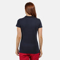 Navy - Side - Regatta Womens-Ladies Sinton Polo Shirt