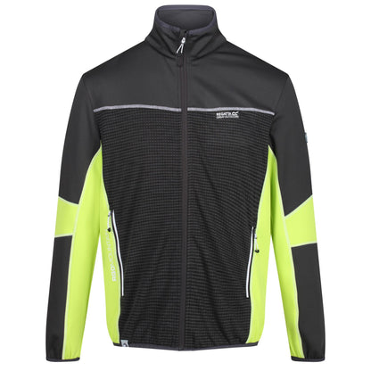Ash-Lime Punch - Front - Regatta Mens Yare III Extol Stretch Soft Shell Jacket