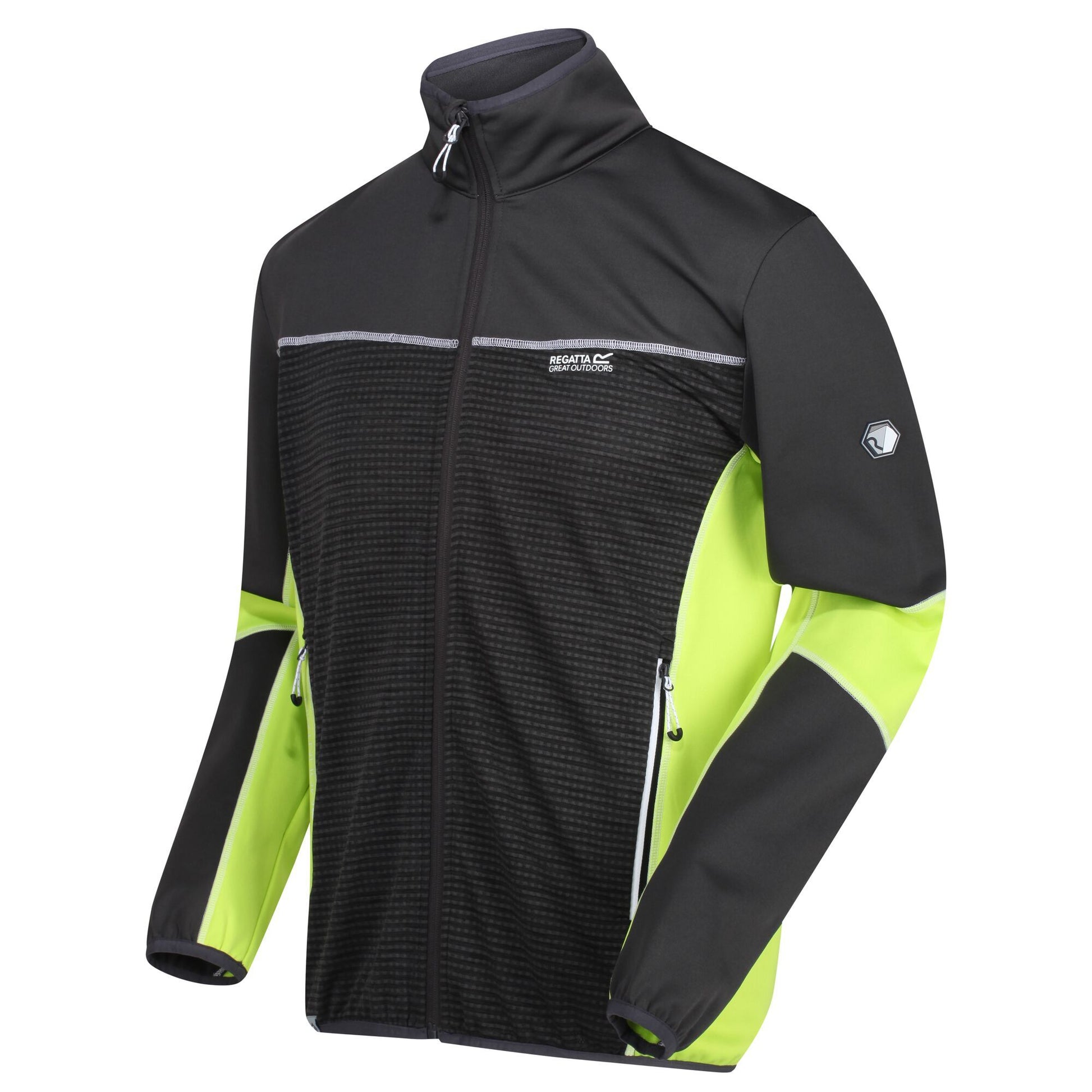 Ash-Lime Punch - Lifestyle - Regatta Mens Yare III Extol Stretch Soft Shell Jacket