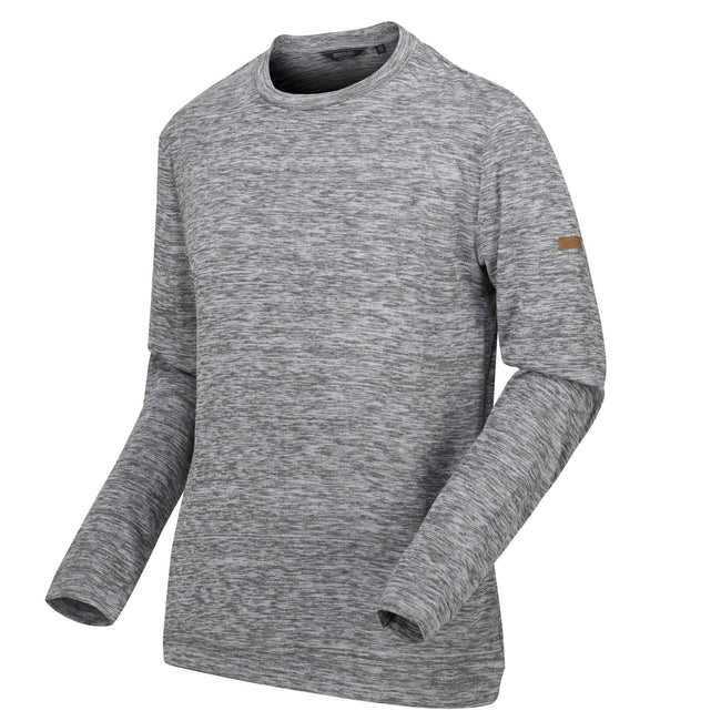 Storm Grey Marl - Close up - Regatta Mens Leith Lightweight Sweatshirt