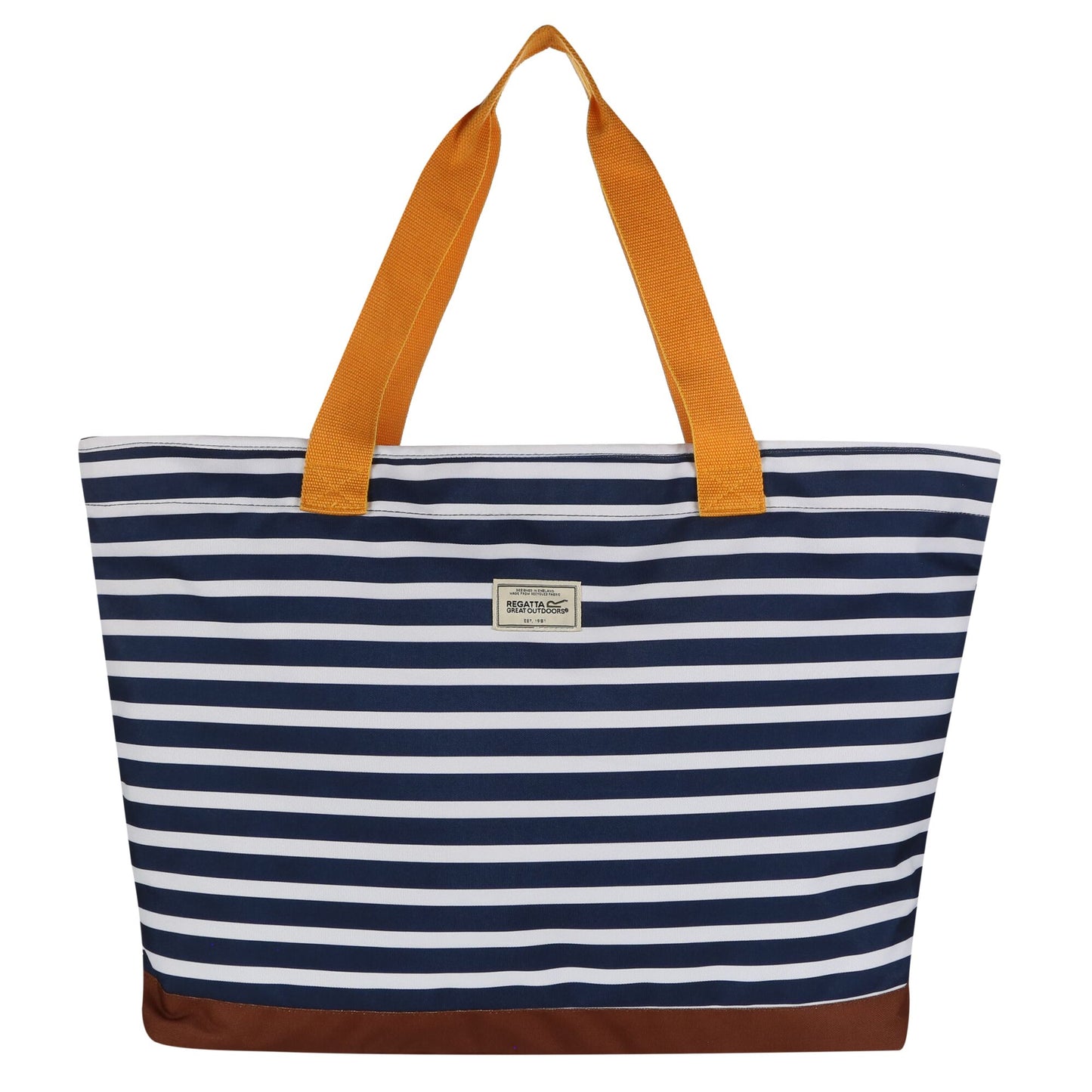 Navy Stripe - Front - Regatta Stamford Beach Tote Bag