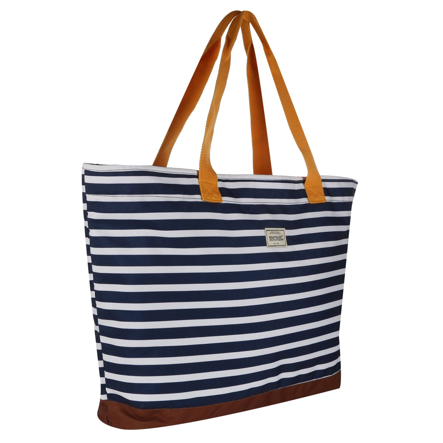 Navy Stripe - Side - Regatta Stamford Beach Tote Bag
