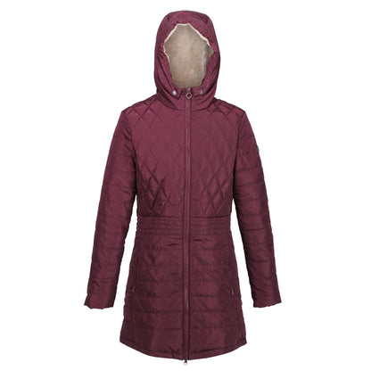 Dark Burgundy - Front - Regatta Womens-Ladies Parmenia Quilted Insulated Jacket