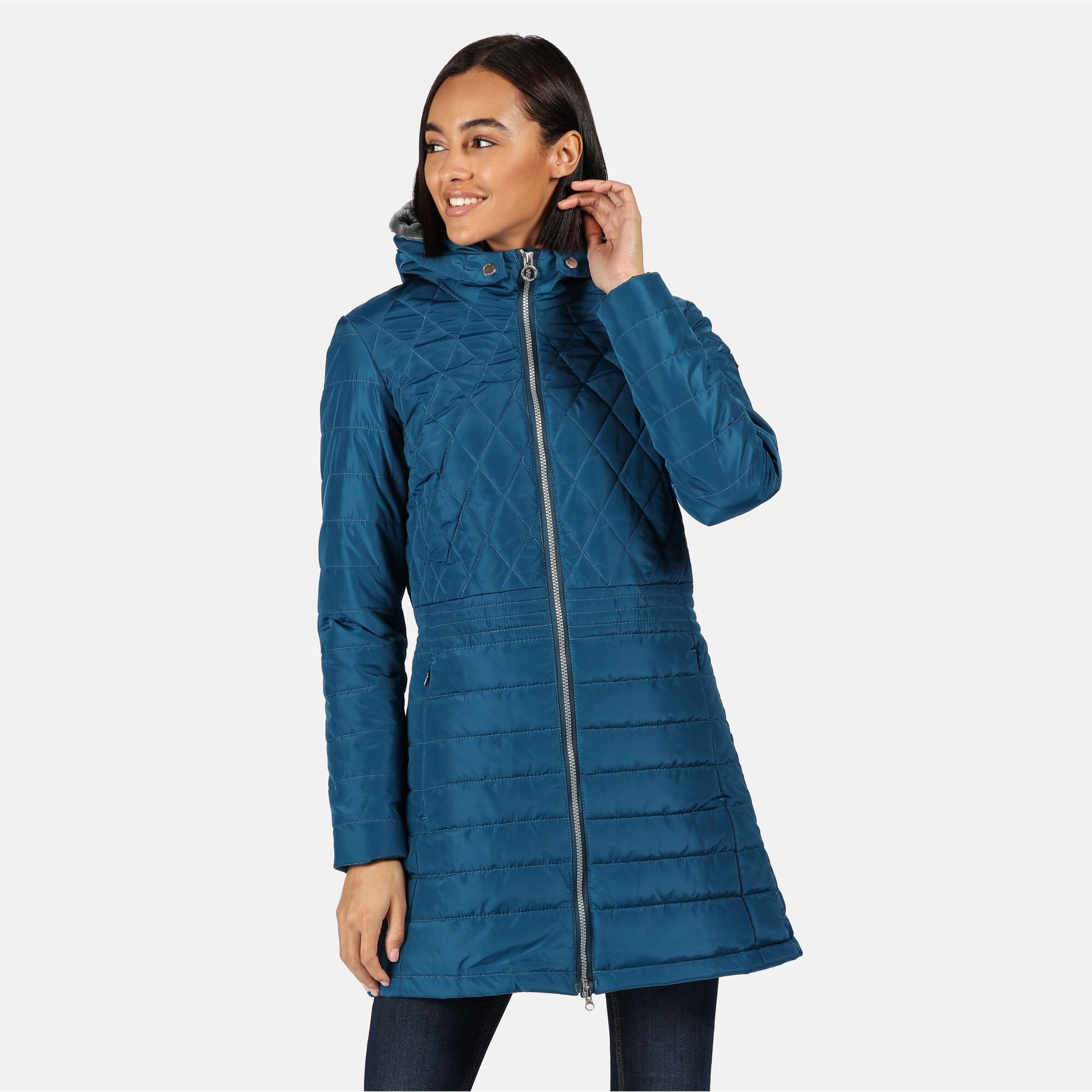 Sapphire Blue - Side - Regatta Womens-Ladies Parmenia Quilted Insulated Jacket