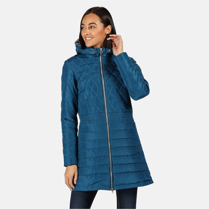 Sapphire Blue - Side - Regatta Womens-Ladies Parmenia Quilted Insulated Jacket