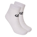 White - Side - Dare 2B Unisex Adult Essentials Ankle Socks (Pack of 2)