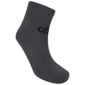Ebony Grey - Front - Dare 2B Unisex Adult Essentials Ankle Socks (Pack of 2)
