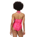 Pink Fusion - Side - Regatta Womens-Ladies Flavia Polka Dot One Piece Swimsuit