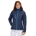 Navy-French Blue - Side - Regatta Womens-Ladies Venturer 3 Layer Membrane Soft Shell Jacket