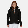 Black - Back - Regatta Womens-Ladies Venturer 3 Layer Membrane Soft Shell Jacket
