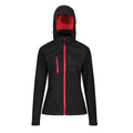 Black-Red - Front - Regatta Womens-Ladies Venturer 3 Layer Membrane Soft Shell Jacket