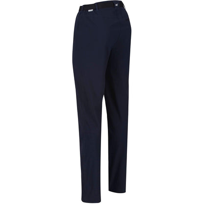 Navy - Side - Regatta Womens-Ladies Xert III Stretch Active Trousers