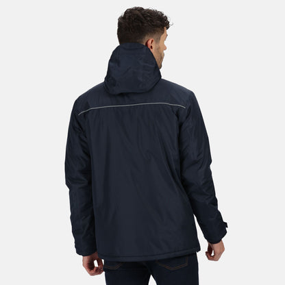 Navy-Magma Orange - Side - Regatta Professional Mens Heated Waterproof Jacket