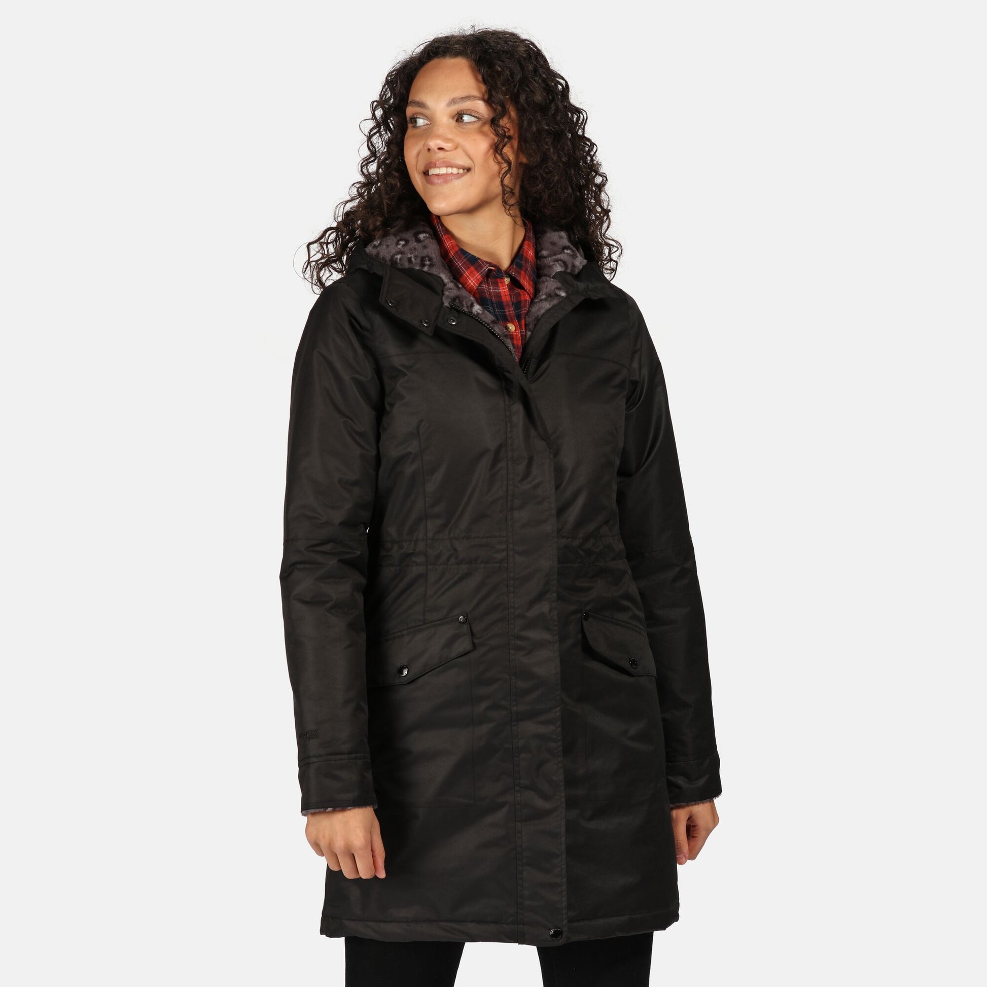 Black - Back - Regatta Womens-Ladies Rimona Hooded Waterproof Jacket