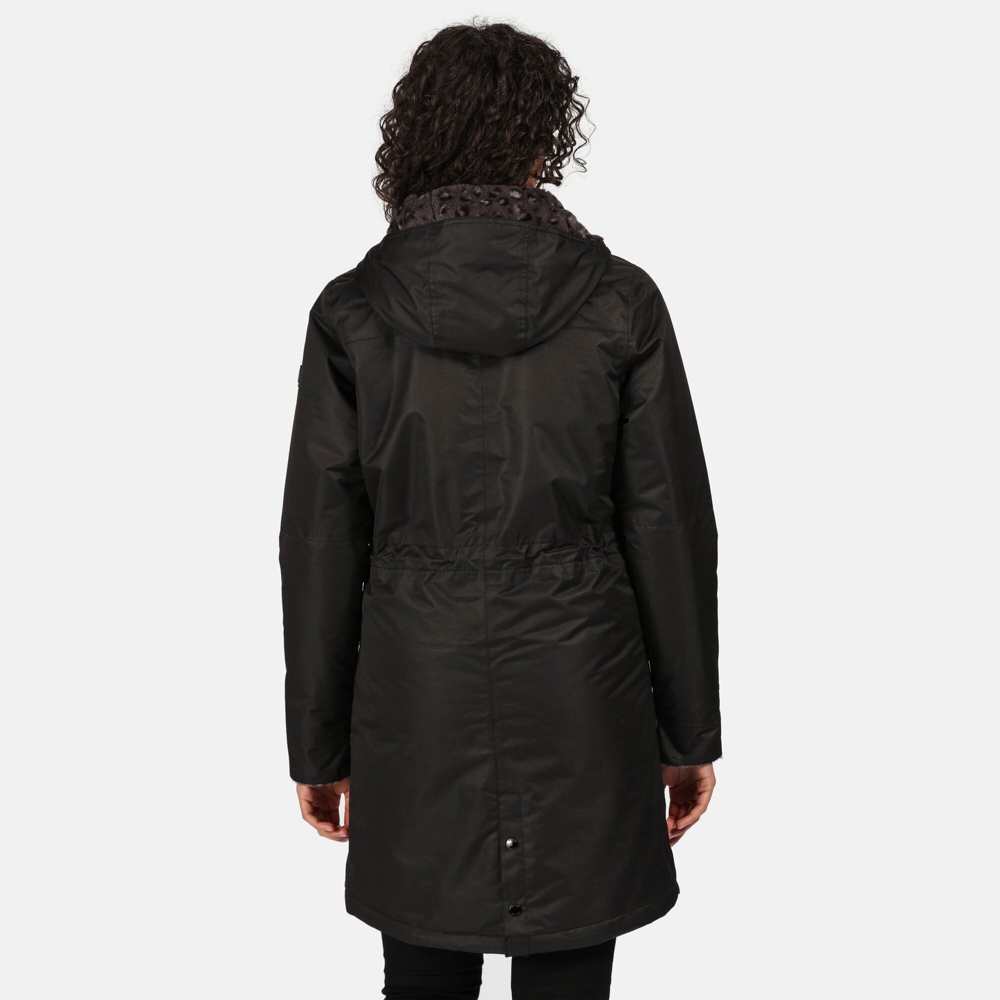 Black - Side - Regatta Womens-Ladies Rimona Hooded Waterproof Jacket