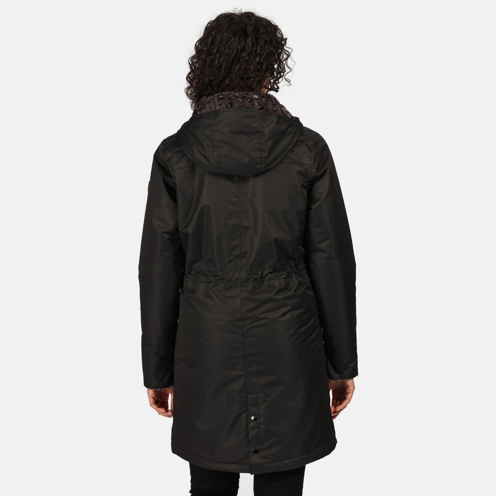 Black - Side - Regatta Womens-Ladies Rimona Hooded Waterproof Jacket