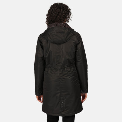 Black - Side - Regatta Womens-Ladies Rimona Hooded Waterproof Jacket