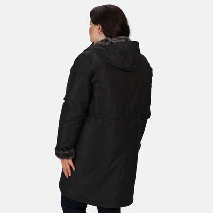 Black - Pack Shot - Regatta Womens-Ladies Rimona Hooded Waterproof Jacket