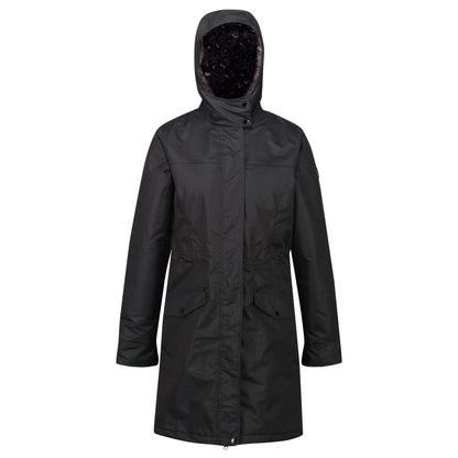 Black - Front - Regatta Womens-Ladies Rimona Hooded Waterproof Jacket