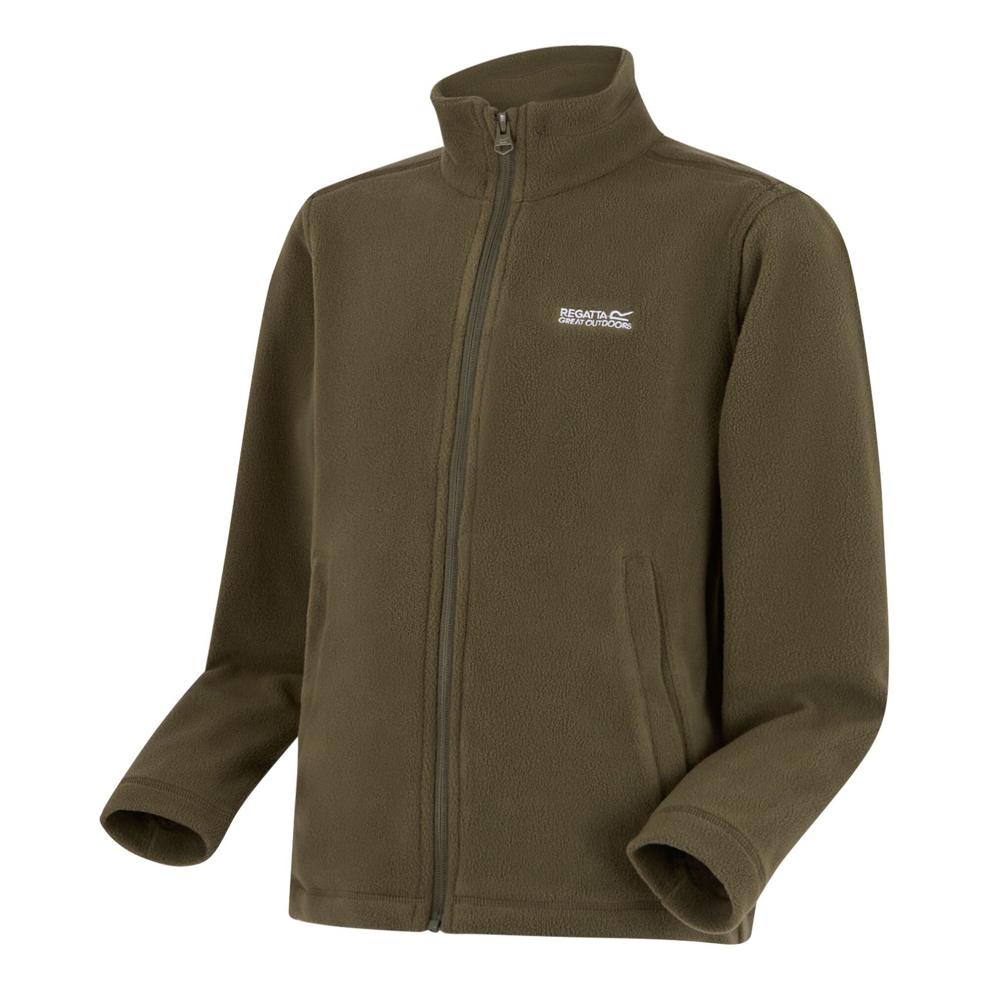 Olive Night - Side - Regatta Great Outdoors Childrens-Kids King II Lightweight Full Zip Fleece Jacket