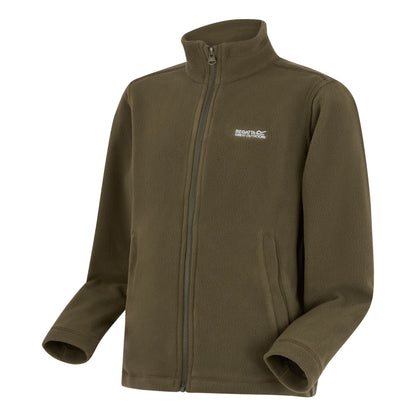Olive Night - Side - Regatta Great Outdoors Childrens-Kids King II Lightweight Full Zip Fleece Jacket
