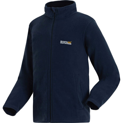 Navy-Navy - Side - Regatta Great Outdoors Childrens-Kids King II Lightweight Full Zip Fleece Jacket
