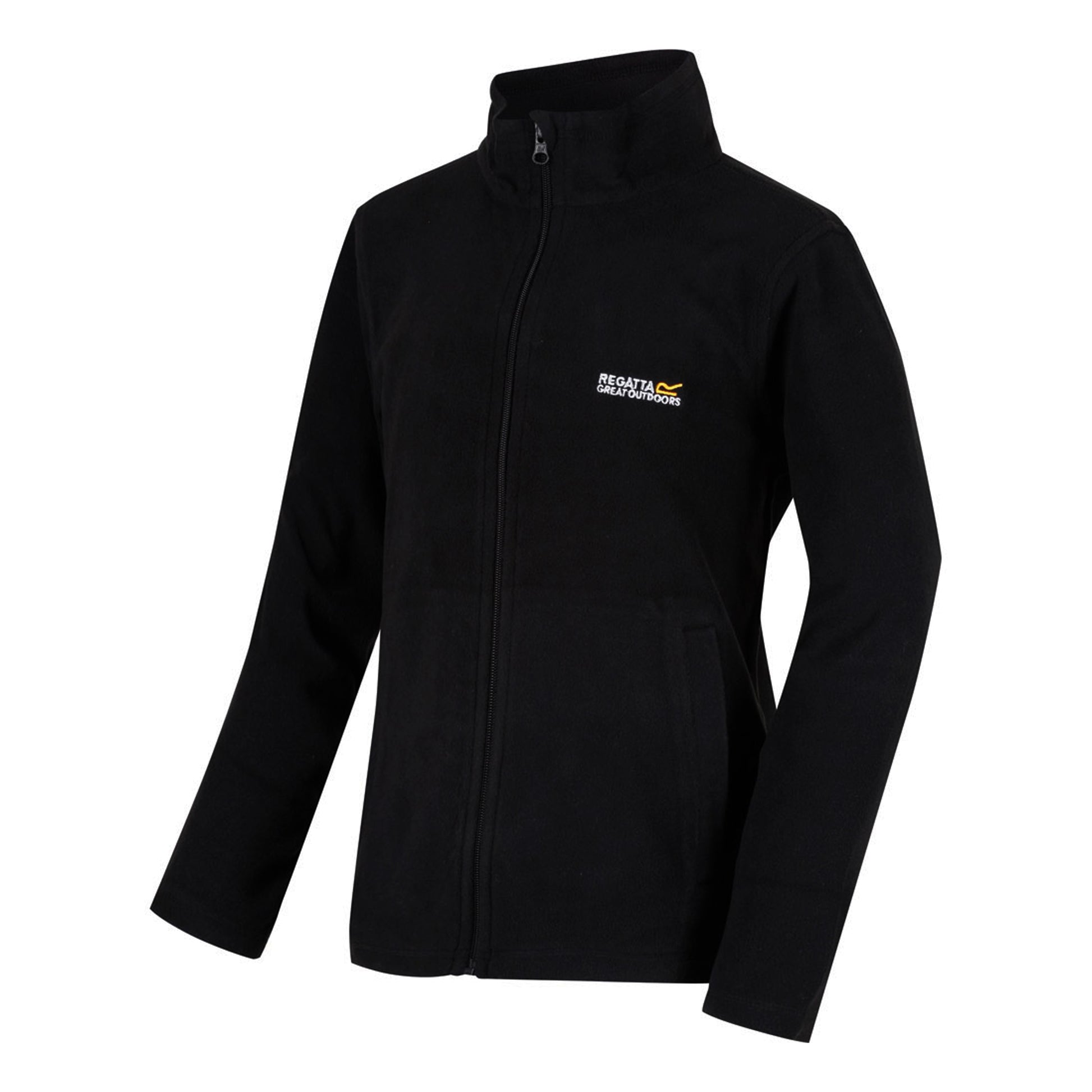 Black-Black - Side - Regatta Great Outdoors Childrens-Kids King II Lightweight Full Zip Fleece Jacket