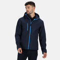 Navy-French Blue - Back - Regatta Mens Venturer 3 Layer Membrane Soft Shell Jacket