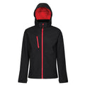 Black-Red - Front - Regatta Mens Venturer 3 Layer Membrane Soft Shell Jacket