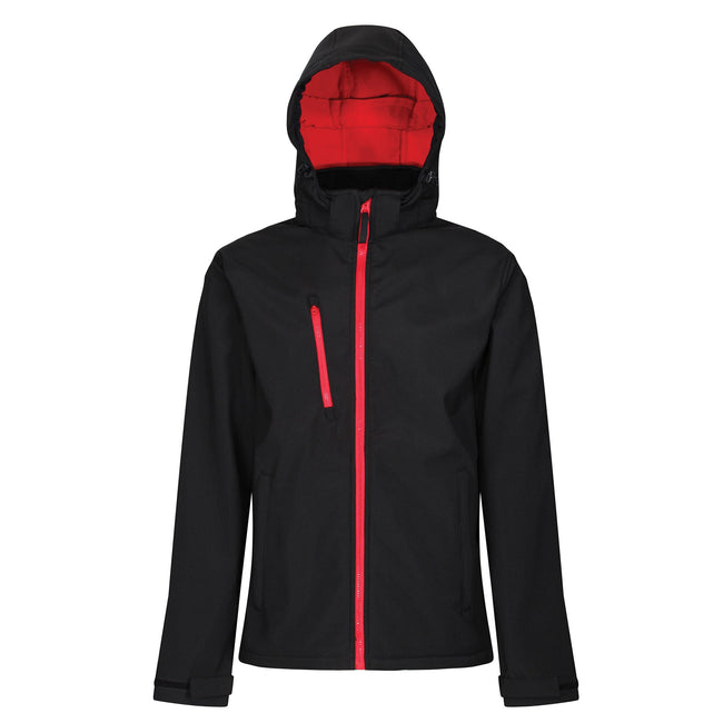 Black-Red - Front - Regatta Professional Mens 3 Layer Membrane Soft Shell Jacket